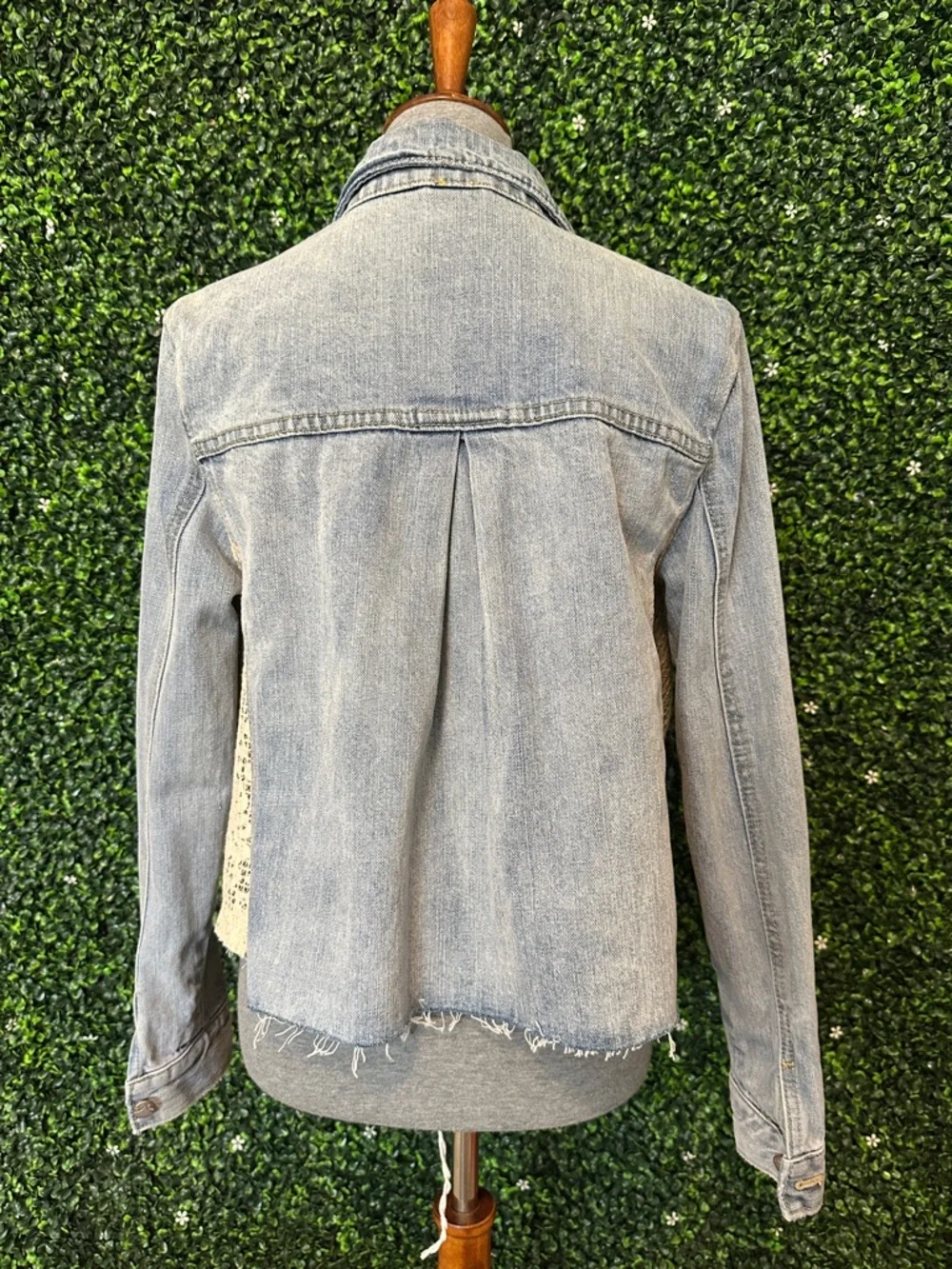 Free People Denim & Lace Jacket #31 - Picture 6 of 7